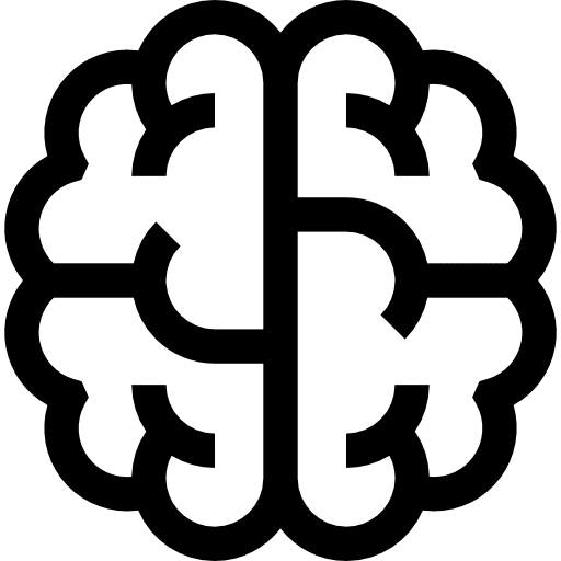 Brain business and finance human brain anterior part icon