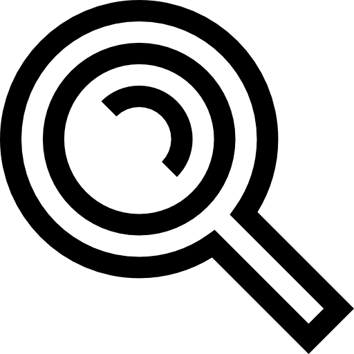 Magnifying glass tools and utensils search business and finance icon