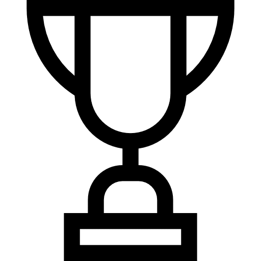 Trophy business and finance champion trophy icon