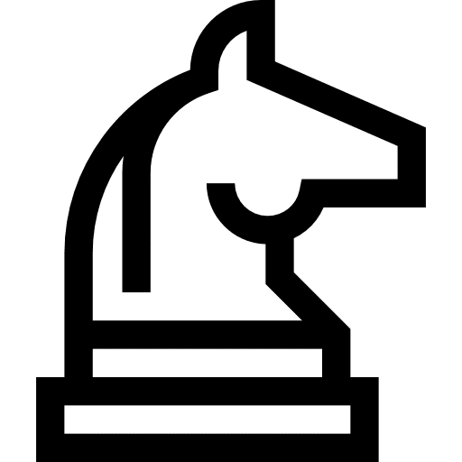 Horse business and finance chess game horse icon