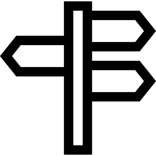 Pointer panel business and finance directions icon