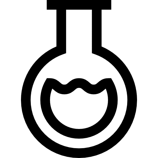 Test tube flasks business and finance science icon