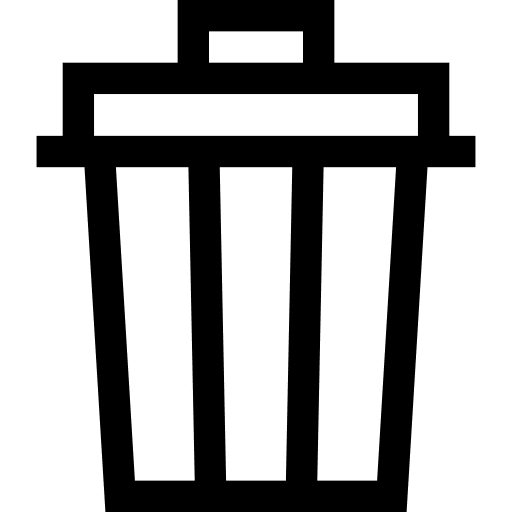 Bin trash can basket icon