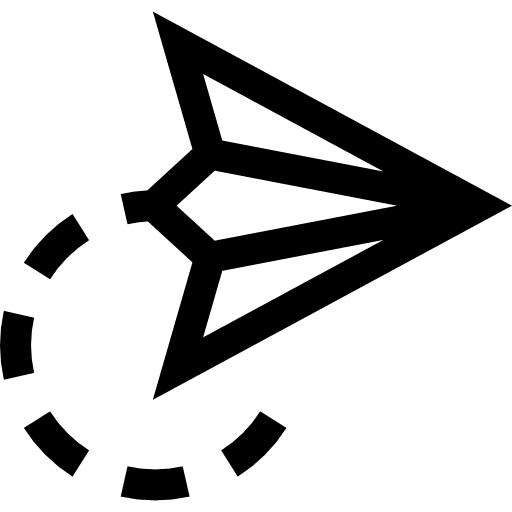 Paper plane message airplane origami origami icon