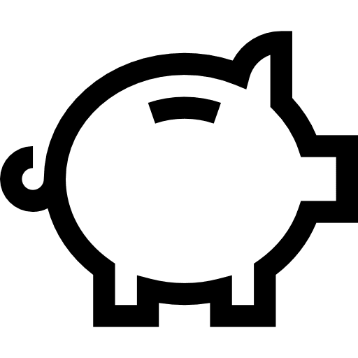 Piggy bank coin money business icon