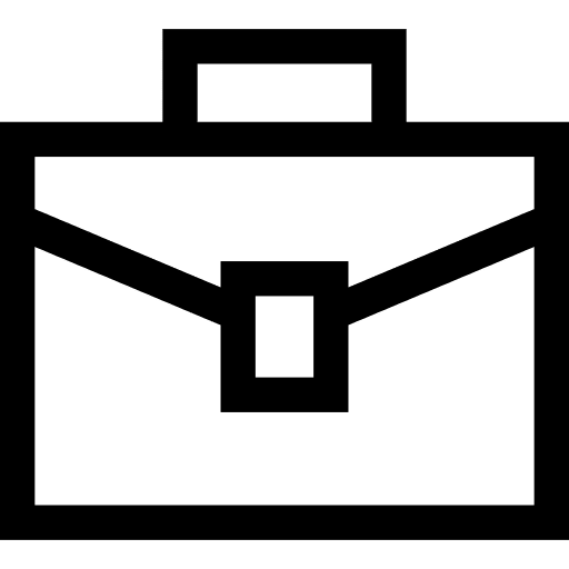 Suitcase bag business and finance portfolio icon