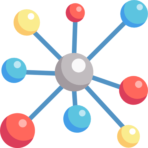 Atom nuclear atomic physics icon