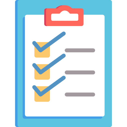 List verification checking list icon