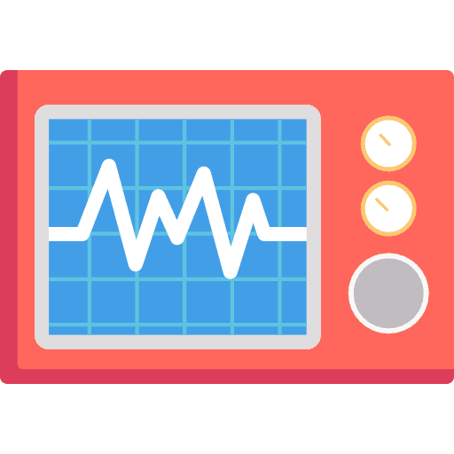 Electrocardiogram medical healthcare and medical health clinic icon