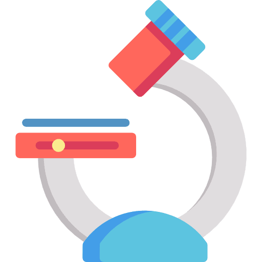 Microscope scientific tools and utensils science icon