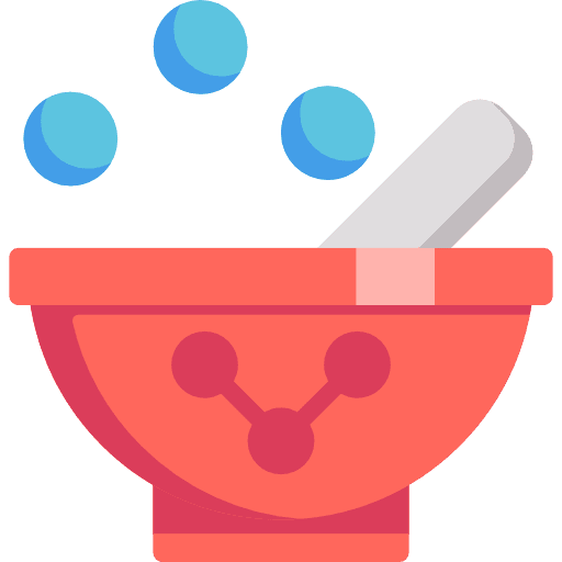 Mortar healthcare and medical grinding mortar icon