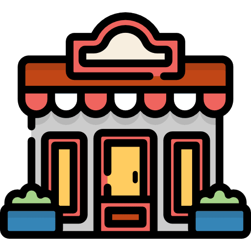 Restaurant buildings business store icon