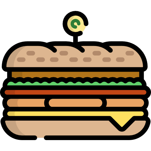 Sandwich bread food fast food icon