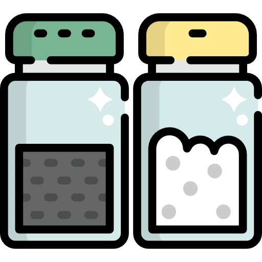 Salt and pepper condiment food spicy icon