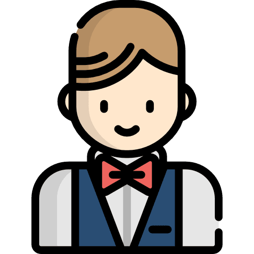 Waiter professions and jobs people avatar icon