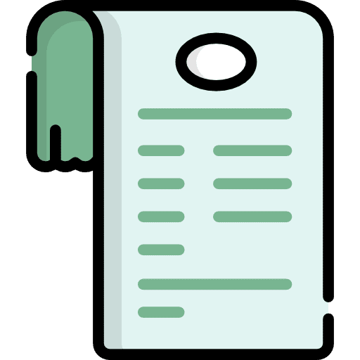 Bill payment commerce receipt icon