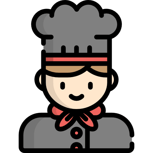 Chef profile job food and restaurant icon