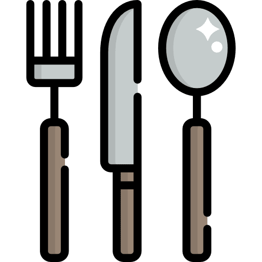 Cutlery camping metal tools and utensils icon