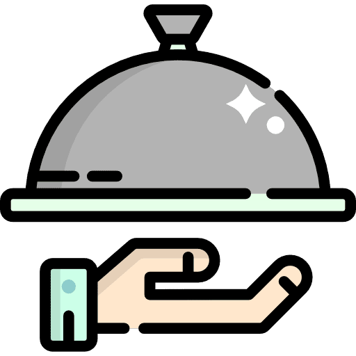 Dish food and restaurant food salver icon