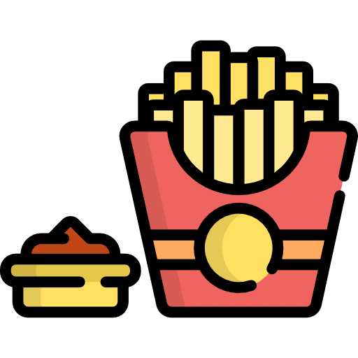 French fries junk food fast food potatoes icon