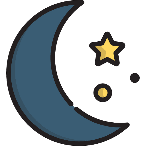 Moon stars miscellaneous astronomy icon