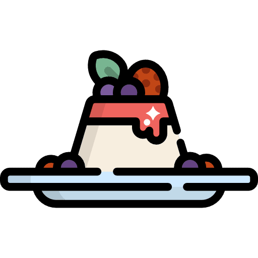 Panna cotta food dessert bakery icon