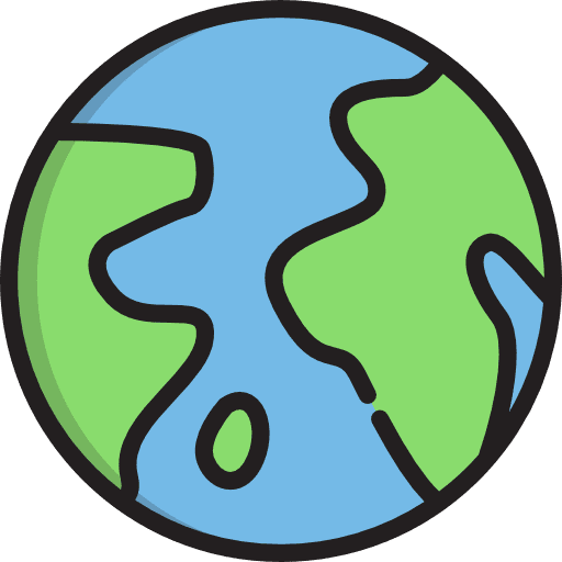 Planet earth geography maps and location earth globe icon