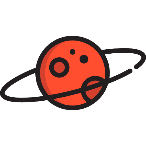 Planet solar system science education icon