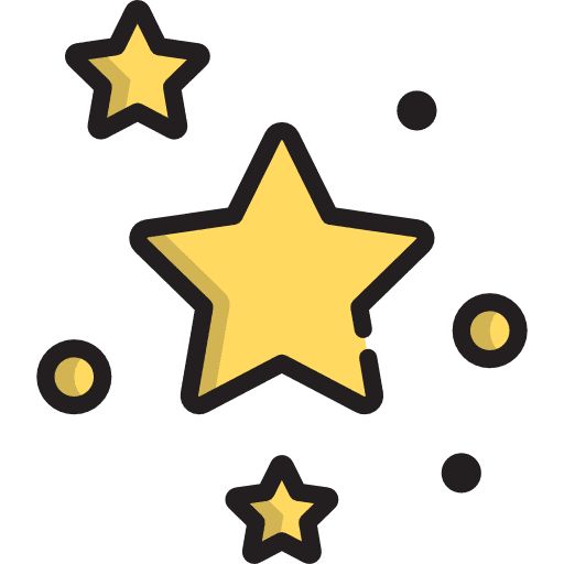 Stars education glow starburst icon