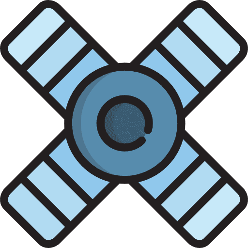 Satellite connection space technology icon