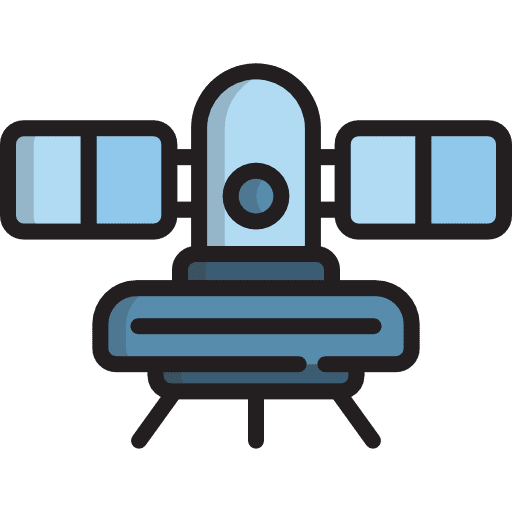 Satellite connection transportation technology icon