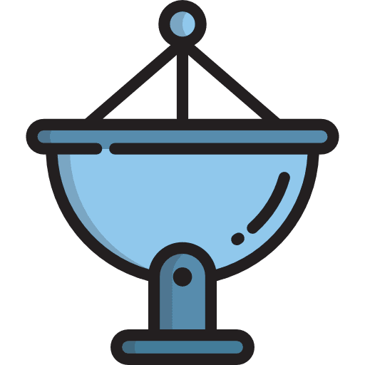 Satellite dish radar wireless technology icon