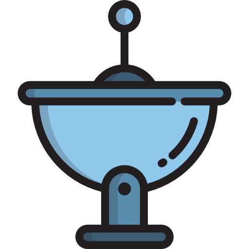 Satellite dish wireless antenna technology icon