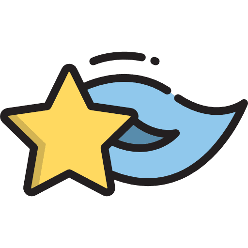 Shooting star universe education shooting star icon