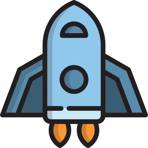Spacecraft business rocket ship transportation icon