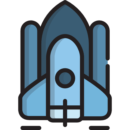 Spacecraft spacecraft transportation rocket ship launch icon