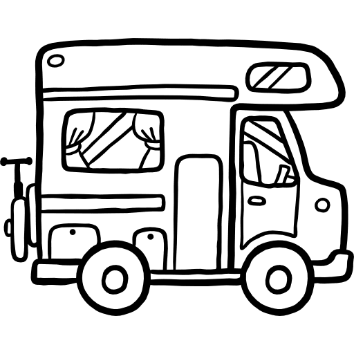 Caravan camping caravan transportation icon