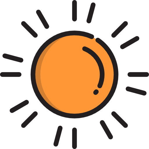 Sun sunny weather summertime icon