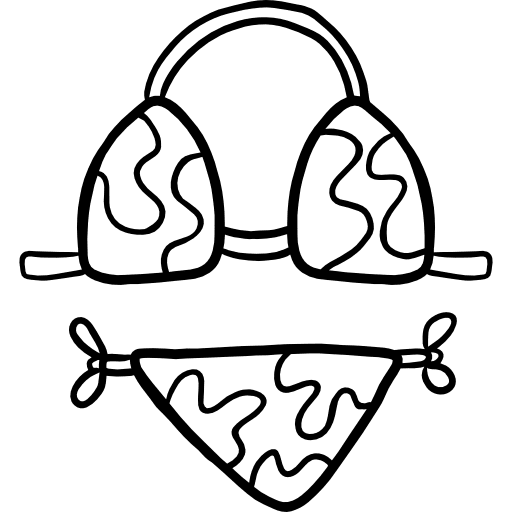 Bikini style fashion swimsuit icon