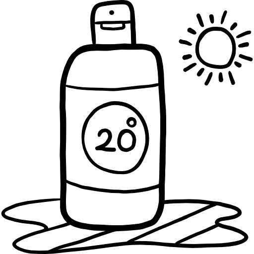 Sun cream holidays sun beach icon