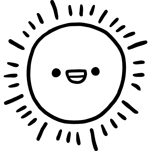 Sun weather summertime nature icon