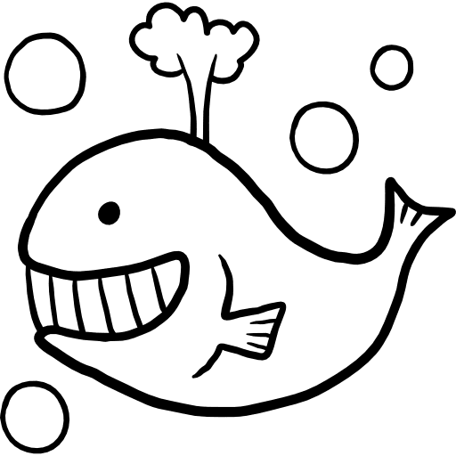 Whale sea life whale wildlife icon