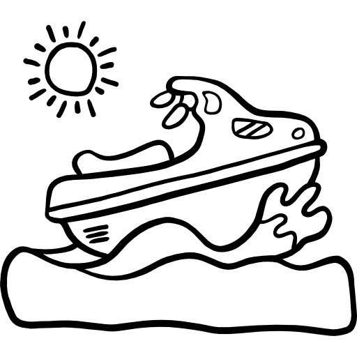 Jet ski sea vehicle sports and competition icon