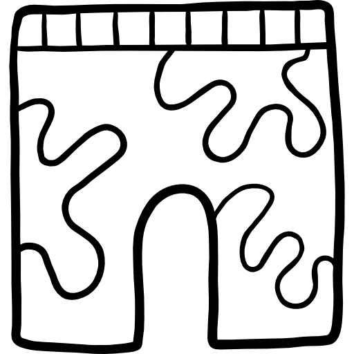 Short garment clothes pants icon