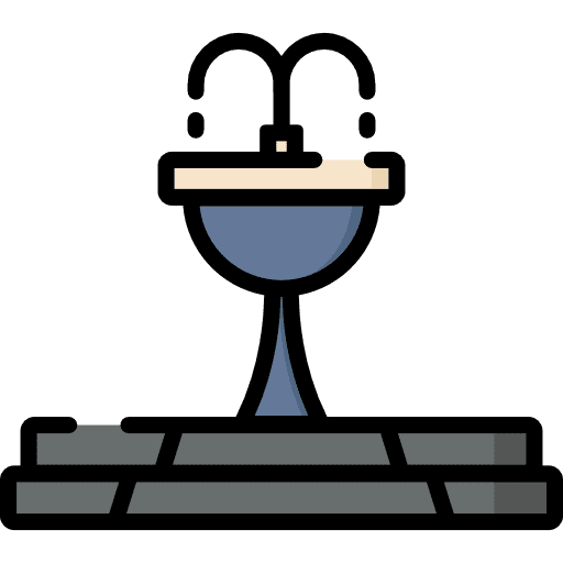 Fountain architecture and city park buildings icon Fountain architecture and city park buildings icon