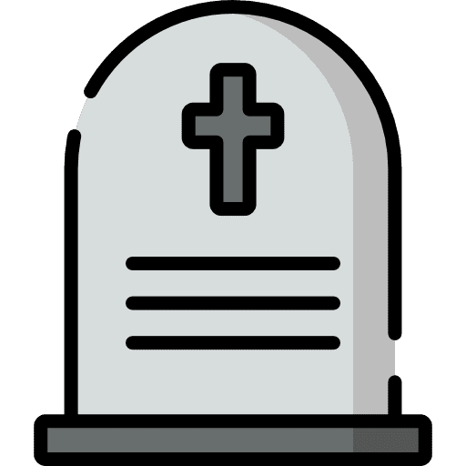 Tombstone halloween rip death icon