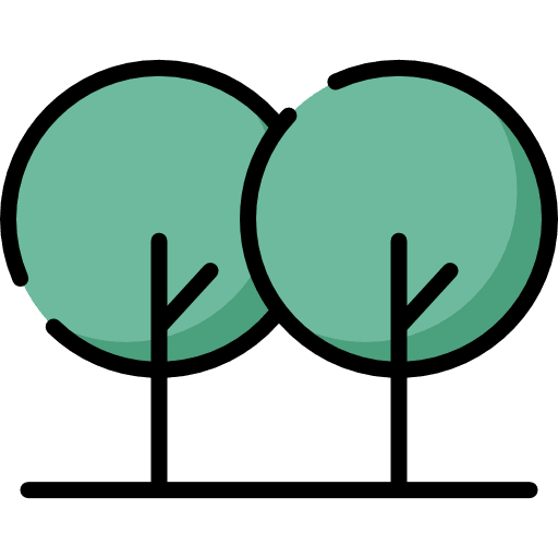 Trees gardening ecology and environment nature icon