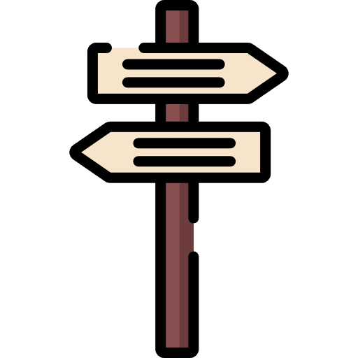 Panel signaling orientation direction icon Panel signaling orientation direction icon