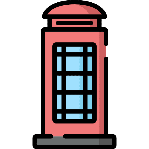 Phone booth communications cultures technology icon Phone booth communications cultures technology icon