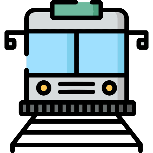 Train transport travel rails icon Train transport travel rails icon